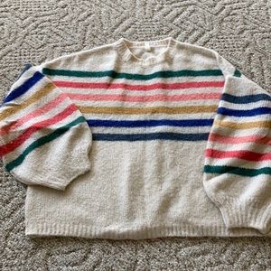 Super warm @ soft striped sweater size m/l